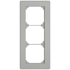 UP-Abdeckrahmen EDIZIO.liv SNAPFIX 3x1/1x3 96x216mm hellgrau