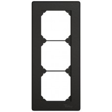 UP-Abdeckrahmen EDIZIO.liv SNAPFIX 3x1/1x3 96x216mm schwarz