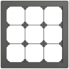 UP-Abdeckrahmen EDIZIO.liv SNAPFIX 3x3 216x216mm dunkelgrau