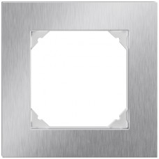 Abdeckrahmen EDIZIO.liv prestige chromstahl geschliffen 94 x 94 mm