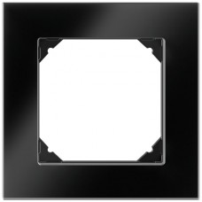 Abdeckrahmen EDIZIO.liv prestige glas schwarz 94 x 94 mm