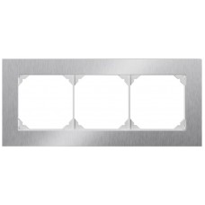 Abdeckrahmen EDIZIO.liv prestige Horizontale Montage chromstahl geschliffen 94 x 214 mm