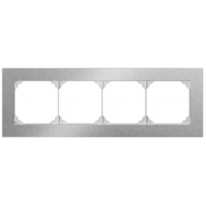 Abdeckrahmen EDIZIO.liv prestige Horizontale Montage chromstahl geschliffen 94 x 274 mm