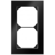 Abdeckrahmen EDIZIO.liv prestige Horizontale oder vertikale Montage glas schwarz 154 x 94 mm