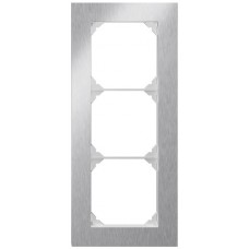 Abdeckrahmen EDIZIO.liv prestige Horizontale oder vertikale Montage chromstahl geschliffen 214 x 94 mm