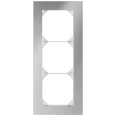 Abdeckrahmen EDIZIO.liv prestige Horizontale oder vertikale Montage chromstahl poliert 214 x 94 mm