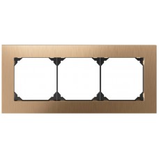 Abdeckrahmen EDIZIO.liv prestige Horizontale Montage messing champagne 94 x 214 mm