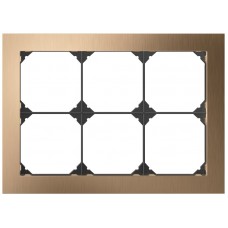Abdeckrahmen EDIZIO.liv prestige Horizontale Montage messing champagne 154 x 214 mm