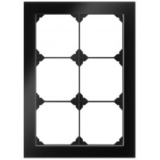 Abdeckrahmen EDIZIO.liv prestige Horizontale oder vertikale Montage glas schwarz 214 x 154 mm