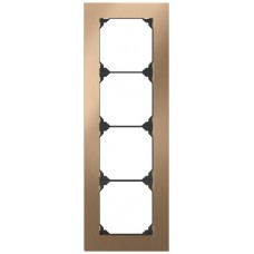 Abdeckrahmen EDIZIO.liv prestige Horizontale oder vertikale Montage messing champagne 274 x 94 mm