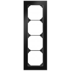 Abdeckrahmen EDIZIO.liv prestige Horizontale oder vertikale Montage glas schwarz 274 x 94 mm