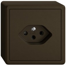 AP-Steckdose EDIZIO.liv SNAPFIX 1xT13 braun GX
