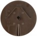 Deckenrosette MH Federbügel+Einführung steckbar Ø98x9mm braun