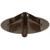 Deckenrosette MH Federbügel+Einführung steckbar Ø98x9mm braun