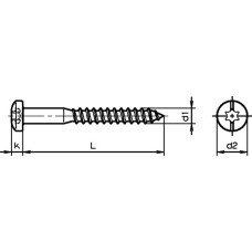 Pan-Head Elektriker Holzschraube T20. 4x30mm verzinkt - 200 Stück