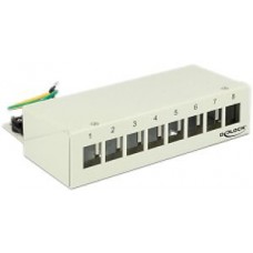 AP-Anschlussbox ELBRO 8-fach Keystone Metall Erdung mit Hutschienenklammern grau AP-Anschlussbox ELBRO 8-fach Keystone Metall Erdung mit Hutschienenklammern grau