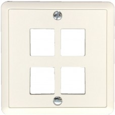 AP-Anschlussdose Elbro für 4× Keystone unbestückt weiss AP-Anschlussdose Elbro für 4× Keystone unbestückt weiss