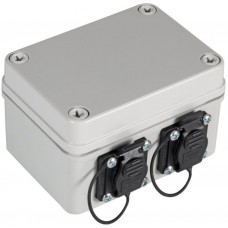 AP Gehäuse Heiniger 2xRJ45 Kat.6As inklusive Stopfbuchsen M16 und Module IP67