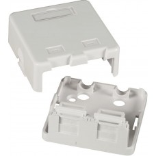 AP Verteilerbox Heiniger 2xKeystone leer Staubschutz weiss