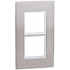 Abdeckrahmen Legrand High End 2×1 Modul Edelstahl