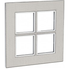 Abdeckrahmen Legrand Arteor 2×2 Modul Mg mit Zierrahmen