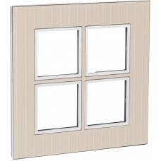 Abdeckrahmen Legrand Arteor 2×2 Modul cas mit Zierrahmen