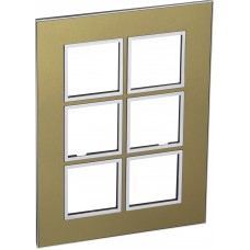 Abdeckrahmen Legrand Arteor 2×3 Modul gold brass