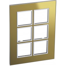 Abdeckrahmen Legrand Arteor 2x3 Modul gold reflective