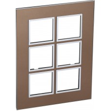 Abdeckrahmen Legrand Arteor 2x3 Modul pink champagne brushed