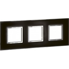 Abdeckrahmen Legrand High End 3x1 Modul Glas-schwarz
