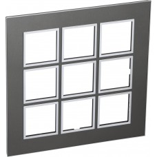 Abdeckrahmen Legrand Arteor 3x3 Modul black brushed