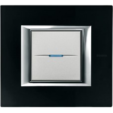 Abdeckrahmen Legrand Axolute Gr.I Glas-schwarz