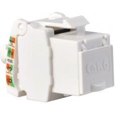 Anschlussmodul RJ45 Max Hauri Keystone Kat.6 ungeschirmt weiss