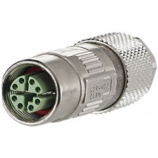 Buchse M12-X Kat.6A geschirmt feldkonfektionierbar IP67