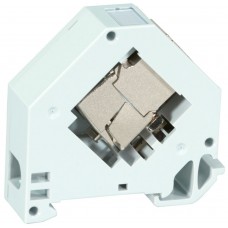 DIN Hutschienenadapter INFRALAN 1×Keystone RJ45, Kunststoff grau