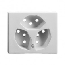 Frontplatte 3xT13 FLF 6/5 orange Feller 75x62mm Frontlinse