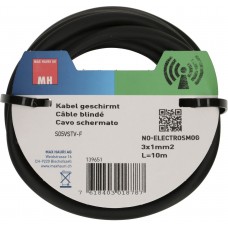 Kabel Max Hauri 3x1mm² abgeschirmt schwarz 10m