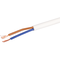Td-Kabel Eca 2x1mm² LN weiss H05 VV-F - Preis pro Meter