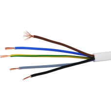 Td-Kabel Eca 5x1² 3LNPE weiss H05 VV-F - Preis pro Meter