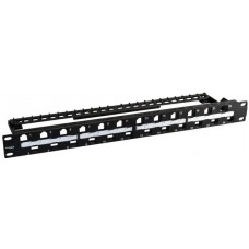 Patchpanel 19" INFRALAN 24-Port versetzt leer ungeschirmt 1HE schwarz
