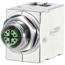 Schaltschrankdurchführung 90° M12-X/RJ45 Kat.6A geschirmt