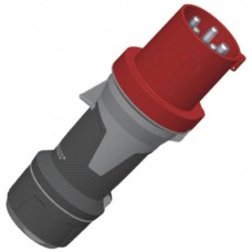 Stecker CEE Powertop-Xtra 63A 5P 6h 400V rot, Kontakte vernickelt
