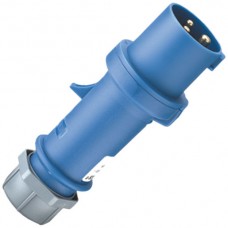 Stecker CEE-Protop 32A 3P 230V 6h blau mit Kabelknickschutz