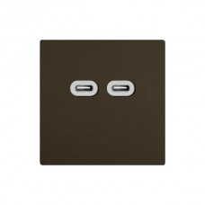 USB-Ladesteckdose EDIZIO.liv SNAPFIX 230VAC 18W 2xUSB Typ C braun (umbra) G A USB-Ladesteckdose EDIZIO.liv SNAPFIX 230VAC 18W 2xUSB Typ C braun (umbra) G A