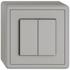 AP-Druckschalter EDIZIO.liv SNAPFIX 1/3+3/1L hellgrau GX