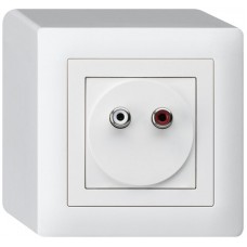 AP-Anschlussdose kallysto Audio RCA weiss AP-Anschlussdose kallysto Audio RCA weiss