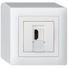 AP-Anschlussdose kallysto HDMI Durchgangsdose weiss AP-Anschlussdose kallysto HDMI Durchgangsdose weiss