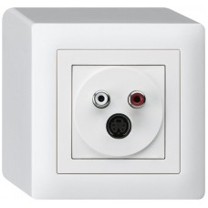 AP-Anschlussdose kallysto S-Video +Audio RCA weiss AP-Anschlussdose kallysto S-Video +Audio RCA weiss