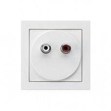 Anschlussdose kallysto A Audio RCA weiss Anschlussdose kallysto A Audio RCA weiss