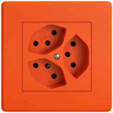 UP-Steckdose EDIZIO.liv SNAPFIX 3xT13 3xS orange GMI A UP-Steckdose EDIZIO.liv SNAPFIX 3xT13 3xS orange GMI A